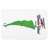 Moreton Island Australia map poster Magneet (Horizontaal)