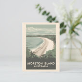 Moreton Island Australië Illustratie Reiskunst Briefkaart (Staand voorkant)