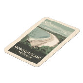 Moreton Island Australië Illustratie Reiskunst Magneet (Linkerzijde)