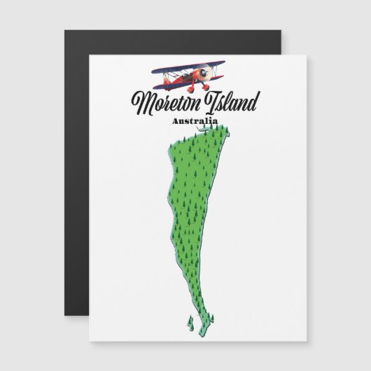 Moreton Island Australië kaart poster (Voorkant / Achterkant)