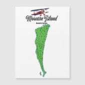 Moreton Island Australië kaart poster (Voorkant)