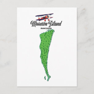 Moreton Island Australië kaartposter Briefkaart