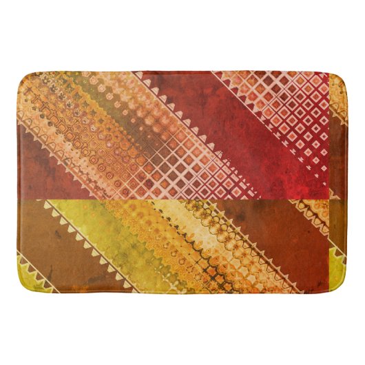 Morfinus Asymmetrisch abstract 1 van 12 rood Badmat (Voorkant)