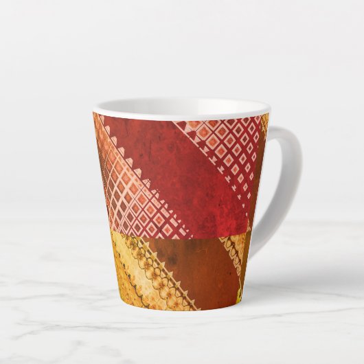 Morfinus Asymmetrisch abstract 1 van 12 rood Latte Mok (Rechterhoek)