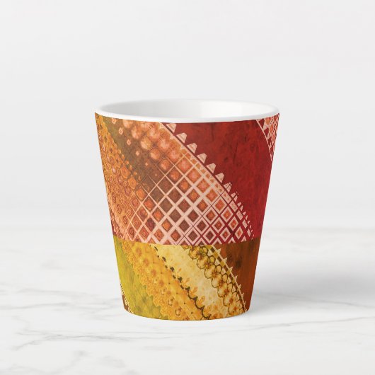 Morfinus Asymmetrisch abstract 1 van 12 rood Latte Mok (Voorkant)