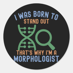 Morfologen, ik hou van morfologie ronde sticker