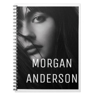 Morgan Anderson Zwart en Wit Portret Ontwerp Nr. Notitieboek