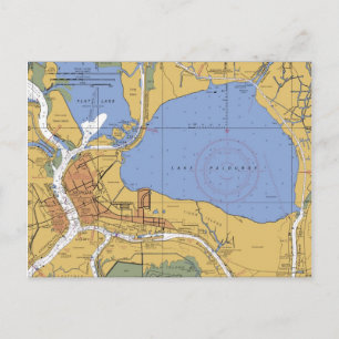 Morgan City, Louisiana Nautical Chart Briefkaart