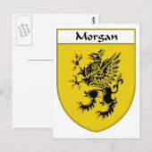 Morgan Coat of Arms / Family Crest Briefkaart (Voorkant / Achterkant)