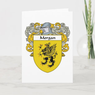 Morgan Coat of Arms (Mantled) Feestdagen Kaart