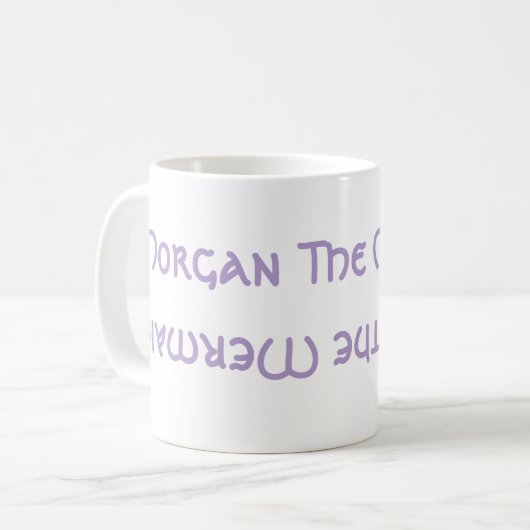 Morgan de Zeemeermin Upsidedown & Backwards Mok (Voorkant links)