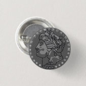 Morgan dollar koningin muntkunst ronde button 3,2 cm (Voorkant /achterkant)