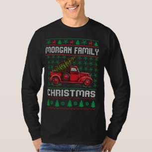 Morgan familie lelijke kerst trui rode vrachtwagen t-shirt