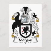 Morgan Family Crest Briefkaart (Voorkant)