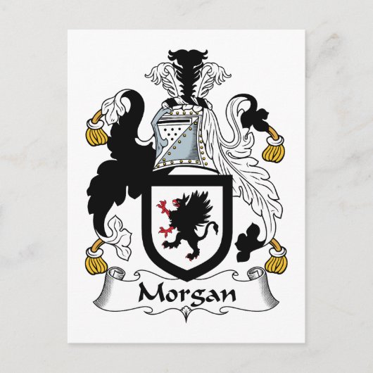 Morgan Family Crest Briefkaart (Voorkant)