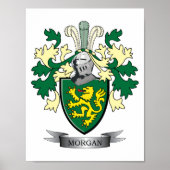 Morgan Family Crest Coat of Arms Poster (Voorkant)