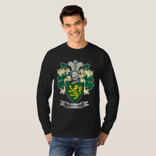 Morgan Family Crest Coat of Arms T-shirt (Voorkant volledig)