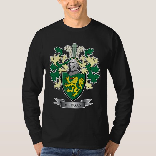 Morgan Family Crest Coat of Arms T-shirt (Voorkant)
