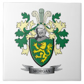 Morgan Family Crest Coat of Arms Tegeltje (Voorkant)