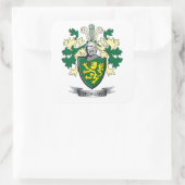 Morgan Family Crest Coat of Arms Vierkante Sticker (Tas)