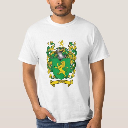 Morgan Family Crest - Morgan Coat of Arms T-shirt (Voorkant)