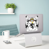 Morgan Family Crest Sticker (Laptop op bureau)