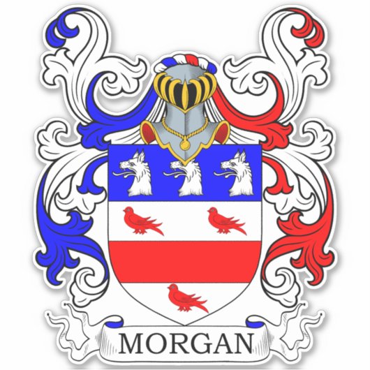 Morgan Family Crest Sticker (Voorkant)