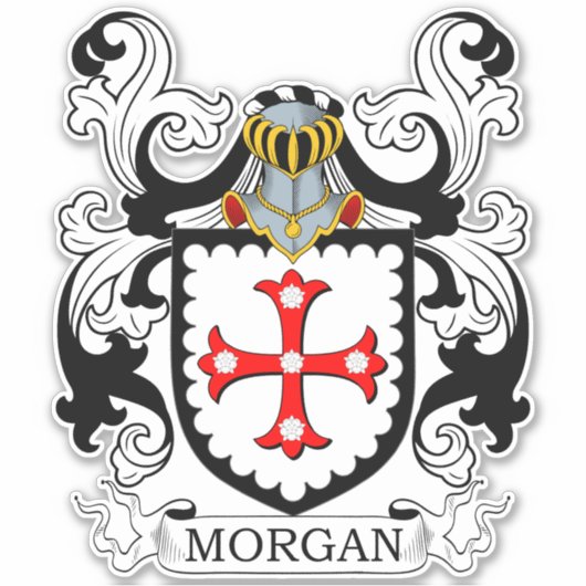 Morgan Family Crest Sticker (Voorkant)