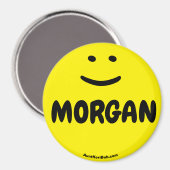 MORGAN gele glimlach magneet (Voorkant / Achterkant)