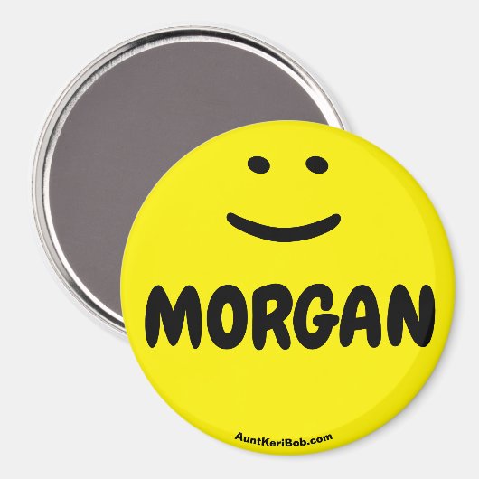 MORGAN gele glimlach magneet (Voorkant / Achterkant)