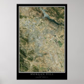 Morgan Hill California Satellite Poster Map (Voorkant)
