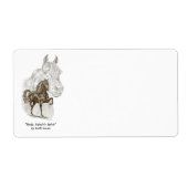 Morgan Horse Art Etiket (Voorkant)
