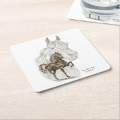 Morgan Horse Art Kartonnen Onderzetters (Schuin)