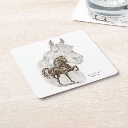 Morgan Horse Art Kartonnen Onderzetters (Schuin)