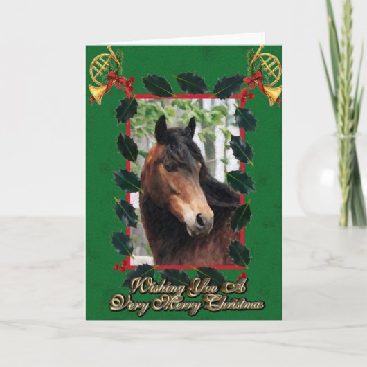 Morgan Horse Blank Christmas Kaart (Voorkant)