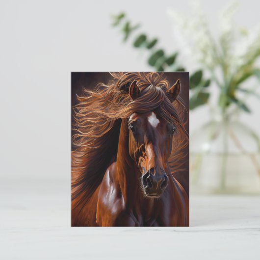 Morgan Horse Oil verf Briefkaart (Staand voorkant)