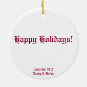 Morgan Horse Ornament (Achterkant)