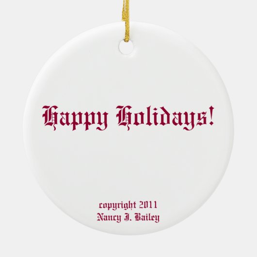 Morgan Horse Ornament (Achterkant)