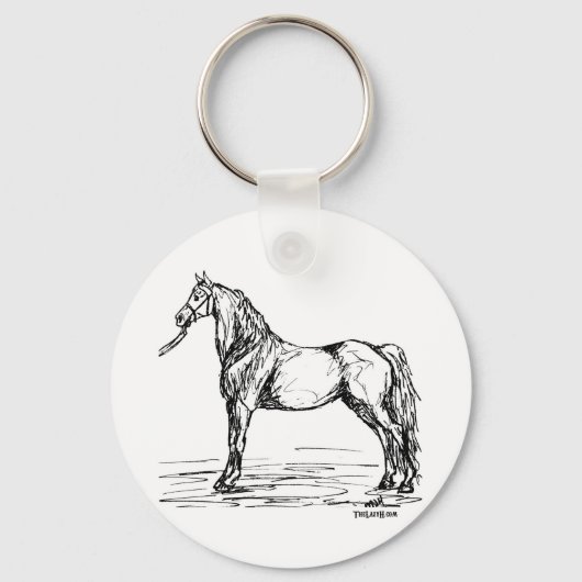 Morgan Horse Simple Sketch Sleutelhanger (Voorkant)