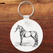Morgan Horse Simple Sketch Sleutelhanger (Voorkant)