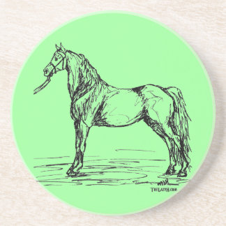 Morgan Horse Simple Sketch Zandsteen Onderzetter