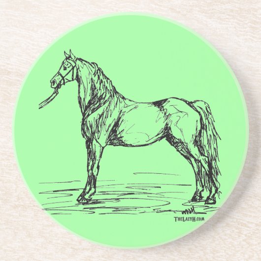 Morgan Horse Simple Sketch Zandsteen Onderzetter (Voorkant)