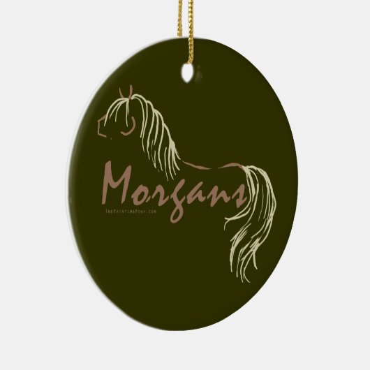 Morgan Horses Keramisch Ornament (Rechts)