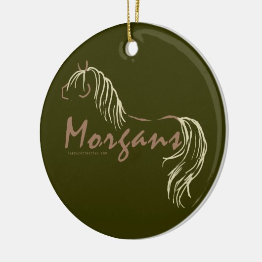 Morgan Horses Keramisch Ornament (Links)