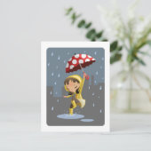 Morgan in de Regen Briefkaart (Staand voorkant)