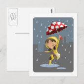 Morgan in de Regen Briefkaart (Voorkant / Achterkant)