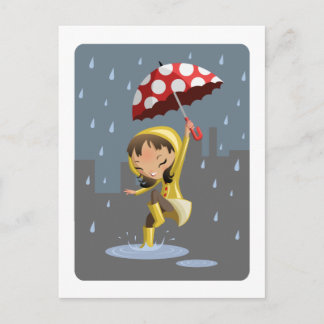 Morgan in de Regen Briefkaart