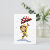 Morgan in de Regen Briefkaart (Staand voorkant)