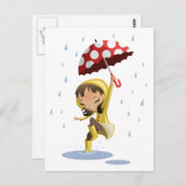 Morgan in de Regen Briefkaart (Voorkant / Achterkant)