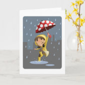 Morgan in de Regen Kaart (Gele Bloem)